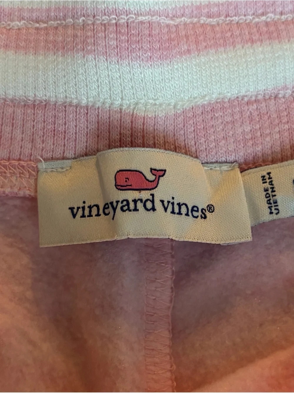Vineyard‎ Vines Pink Stripe Waistband Athletic Shorts